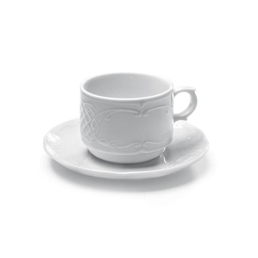 Plat en porcelaine blanc 13cm | 12 pièces