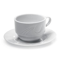 Tasse à cappuccino Hendi en porcelaine blanche | 23cl (12 pièces)