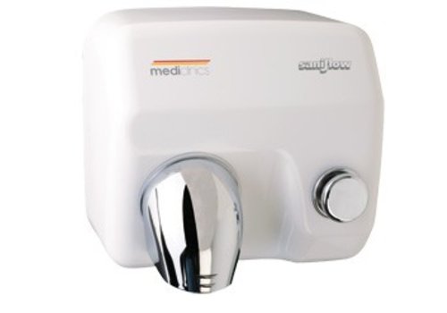  Mediclinics Hand dryer with push button white Saniflow E05 - 2250W 