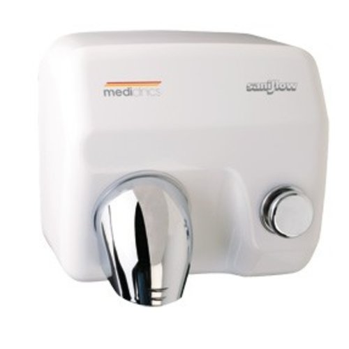  Mediclinics Hand dryer with push button white Saniflow E05 - 2250W 