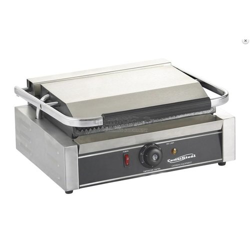  Combisteel Grill de contact pour paninis - Plaques de gril nervurées 