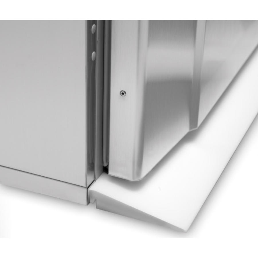 Réfrigérateur à roulettes Gram en acier inoxydable avec portes de cave à refroidissement profond | 1422 litres