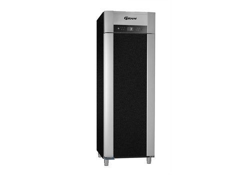  Gram Edelstahl Kühlschrank mit Tiefkühlung schwarz | 2/1 GN | 610 Liter 