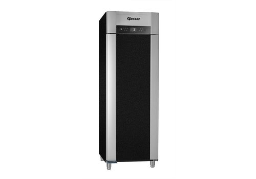  Gram Stainless steel refrigerator with deep cooling black | 2/1 GN | 610 litres 