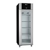 Gram Stainless steel refrigerator black with glass door | 2/1 GN | 610 litres