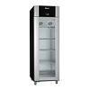 Gram Aluminum refrigerator black with glass door | 2/1 GN | 610 litres