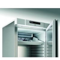 Réfrigérateur sous-comptoir en acier inoxydable avec porte vitrée | 125 litres