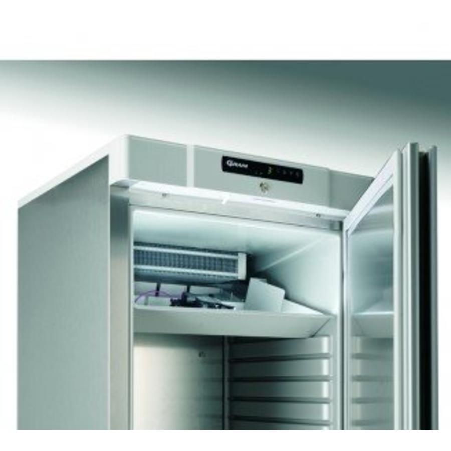 Réfrigérateur sous-comptoir en acier inoxydable avec porte vitrée | 125 litres