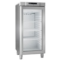 Compacte koelkast RVS met glazen deur | 218 liter