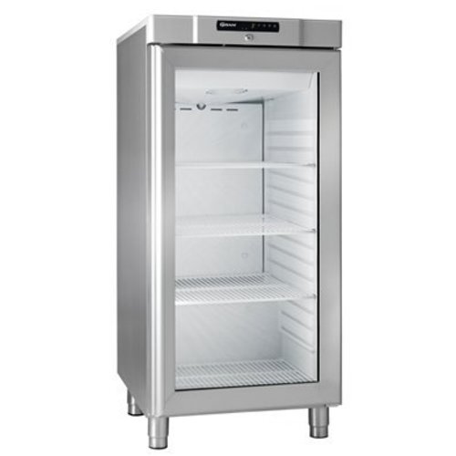  Gram Compact fridge stainless steel with glass door | 218 litres 