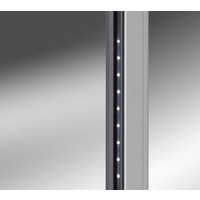 Compact refrigerator stainless steel with glass door | 218 liters