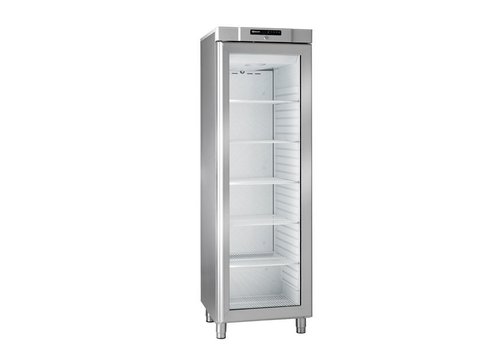  Gram Réfrigérateur compact en acier inoxydable avec porte vitrée | 346 litres 