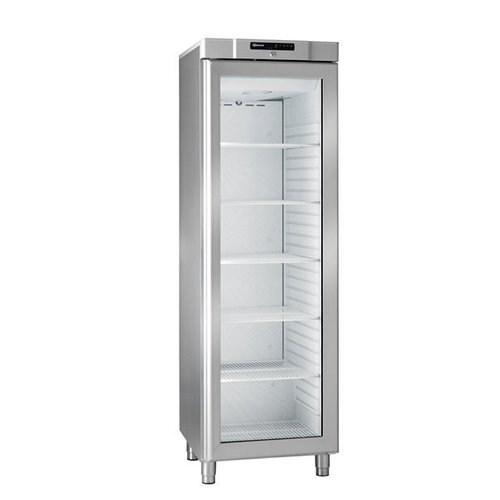  Gram Réfrigérateur compact en acier inoxydable avec porte vitrée | 346 litres 