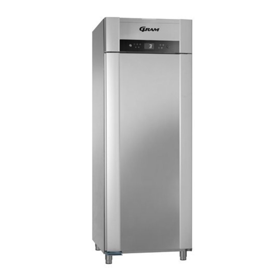 Porte simple réfrigérée en acier inoxydable | 2/1 GN | 614 litres