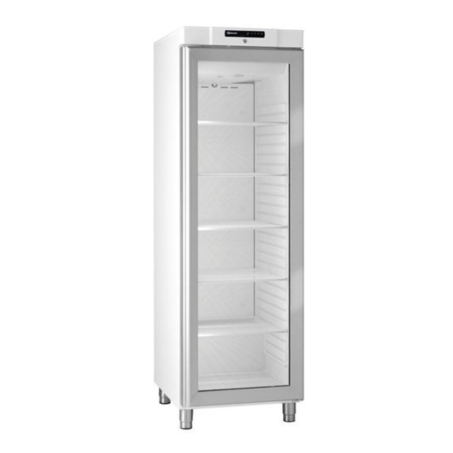 Kühlschrank Weiß mit Glastür 2/1GN | 346 Liter