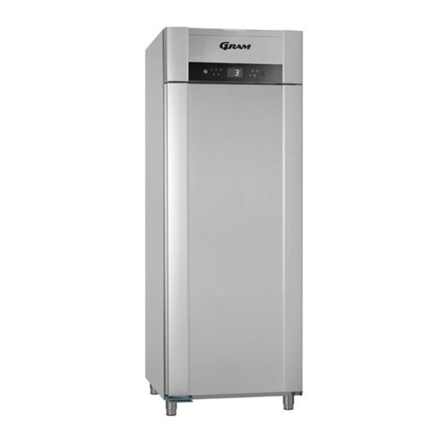 Réfrigérateur réfrigéré simple porte en acier inoxydable/argent vario 2/1 GN