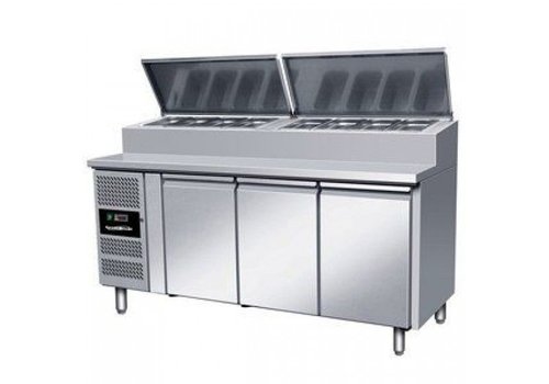  Combisteel Saladette Professional 3 Türen mit Arbeitsplatte GROSSE KÜCHE 