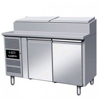 Saladette 2 doors with worktop 108.5x136x70 cm (HxBxD)