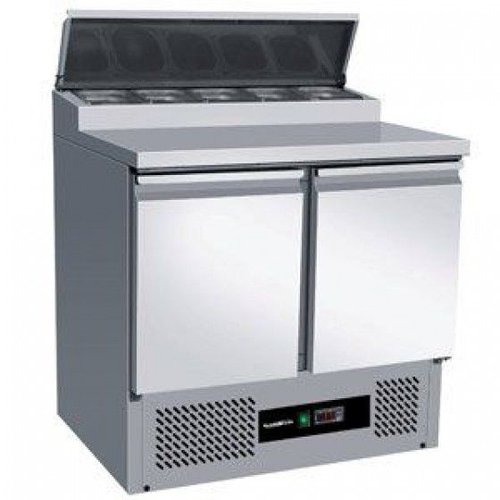  Combisteel Saladette en acier inoxydable 2 portes 100,6 x 90,3 x 70 cm (H x L x P) 