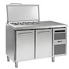 Gram Gram Edelstahl-Salatette mit 2 Türen | 4x 1/3 GN | 345 Liter