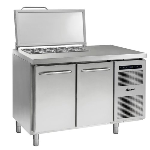  Gram Gram stainless steel saladette 2 doors | 4x 1/3 GN | 345 liters 