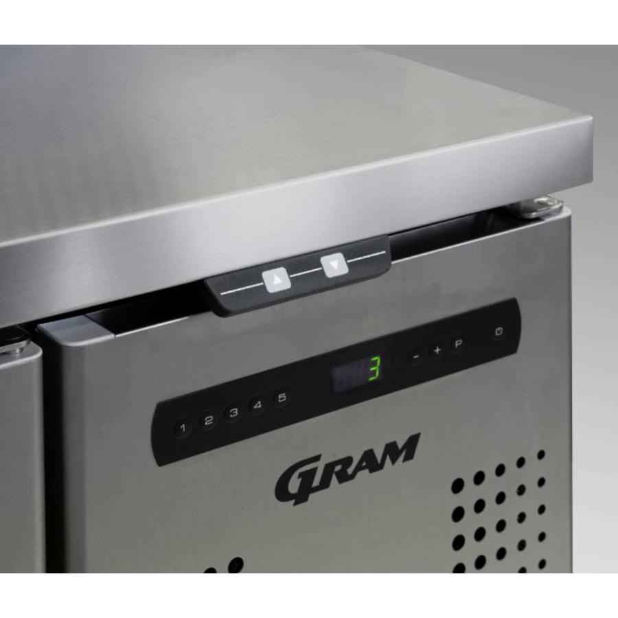 Gram stainless steel saladette 2 doors | 4x 1/3 GN | 345 liters