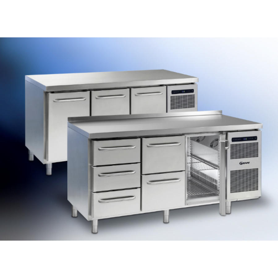 Saladette Gram en acier inoxydable 2 portes | 4x 1/3 GN | 345 litres
