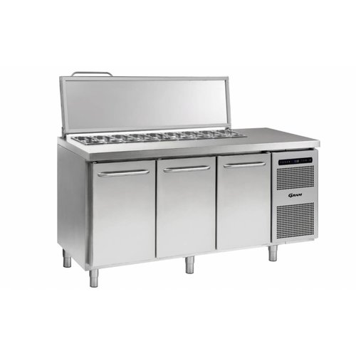  Gram Hoshizaki Gram Edelstahl-Salatette mit 3 Türen | 7x 1/3 GN | 506 Liter 