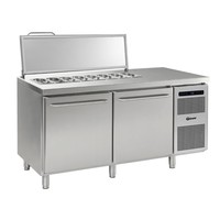 Gram stainless steel saladette 2 doors | 2x 1/1 GN | 586 liters