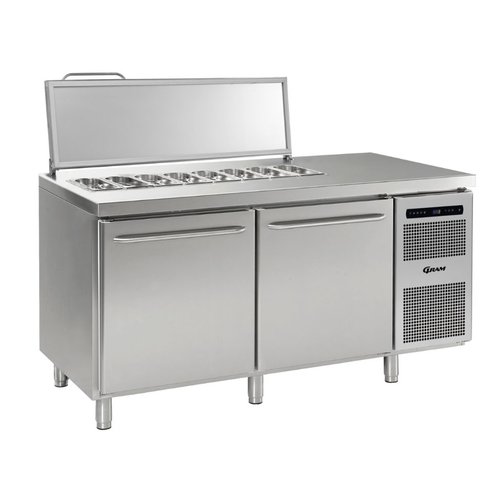  Gram Gram stainless steel saladette 2 doors | 2x 1/1 GN | 586 liters 