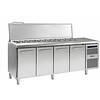 Gram Saladette inox 4 portes | 9x 1/3 GN | 668 litres