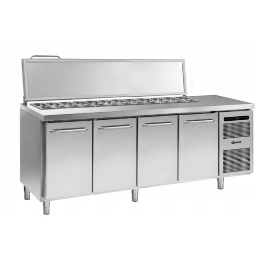  Gram Stainless steel saladette 4 doors | 9x 1/3 GN | 668 liters 