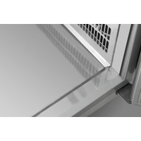 Stainless steel saladette 4 doors | 9x 1/3 GN | 668 liters