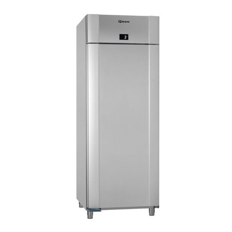 Stainless steel/vario silver depth cooling single door 2/1 GN