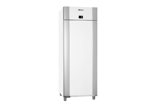  Gram Réfrigérateur réfrigéré en acier inoxydable à une porte, blanc | 2/1 GN | 614 litres 