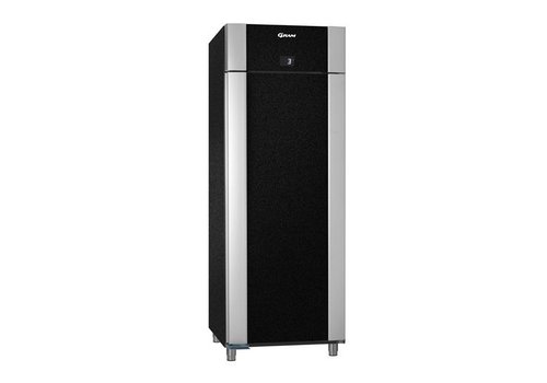  Gram Edelstahl Tiefkühlschrank Einzeltür 2/1 GN schwarz | 614 Liter 