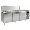 Gram stainless steel saladette3 doors | 3x 1/1 GN | 865 liters