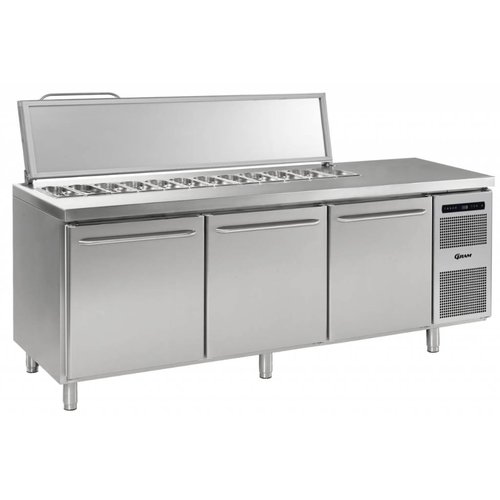  Gram Gram stainless steel saladette3 doors | 3x 1/1 GN | 865 liters 