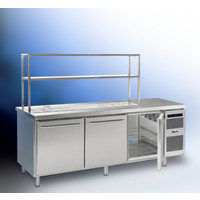 Gram stainless steel saladette 3 doors | 3x 1/1 GN | 865 liters