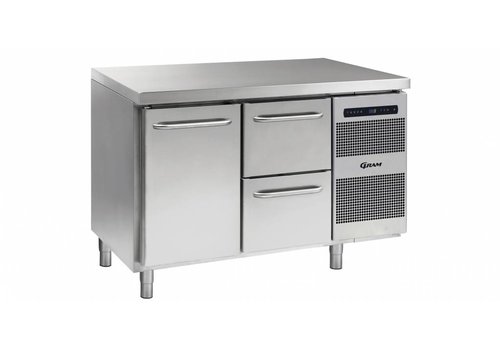 Gram Banc de travail réfrigéré Gram Gastro | 1 porte | 2 tiroirs | 345 litres 