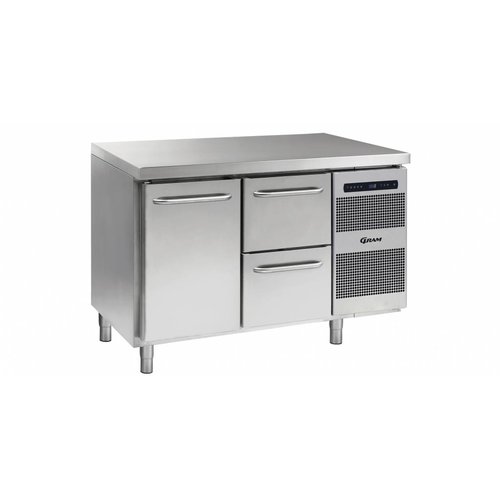  Gram Banc de travail réfrigéré Gram Gastro | 1 porte | 2 tiroirs | 345 litres 