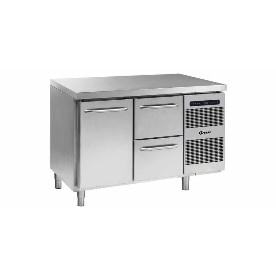 Gram Gastro refrigerated workbench | 1 door | 2 drawers | 345 litres
