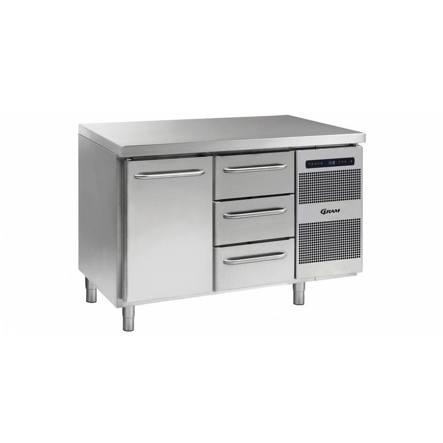 Banc de travail réfrigéré Gram Gastro | 1 porte | 3 tiroirs