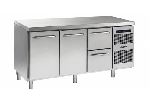  Gram Banc de travail réfrigéré Gram Gastro | 2 portes | 2 tiroirs | 506 litres 