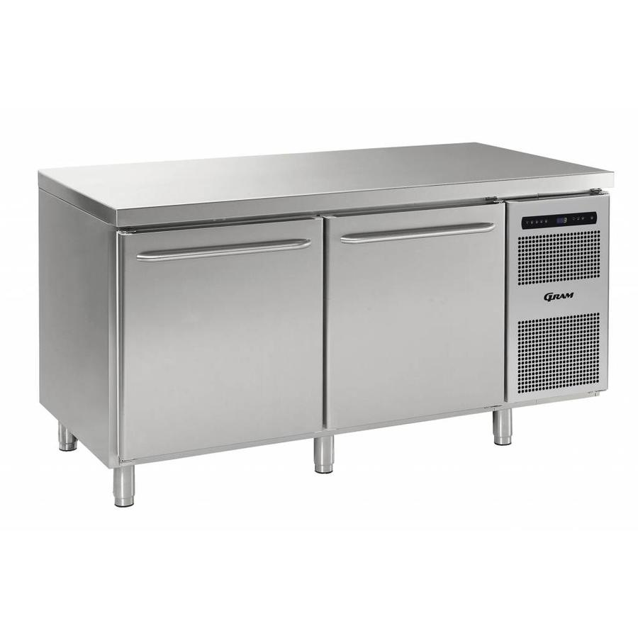 Banc de travail réfrigéré Gram Gastro | 2 portes | 586 litres