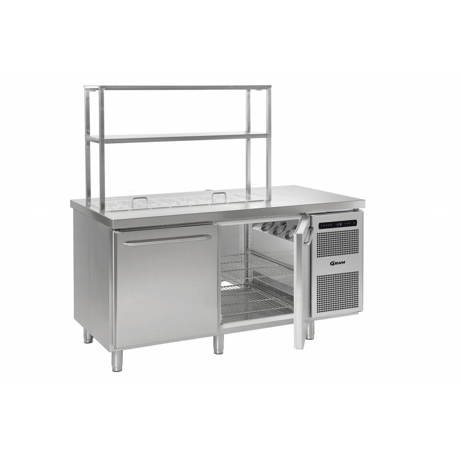 Banc de travail réfrigéré Gram Gastro | 2 portes | 2 x 1/1 GN