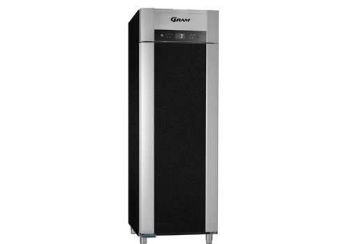  Gram Réfrigérateur Gram en acier inoxydable à une porte noir | 2/1 GN | 610 litres 