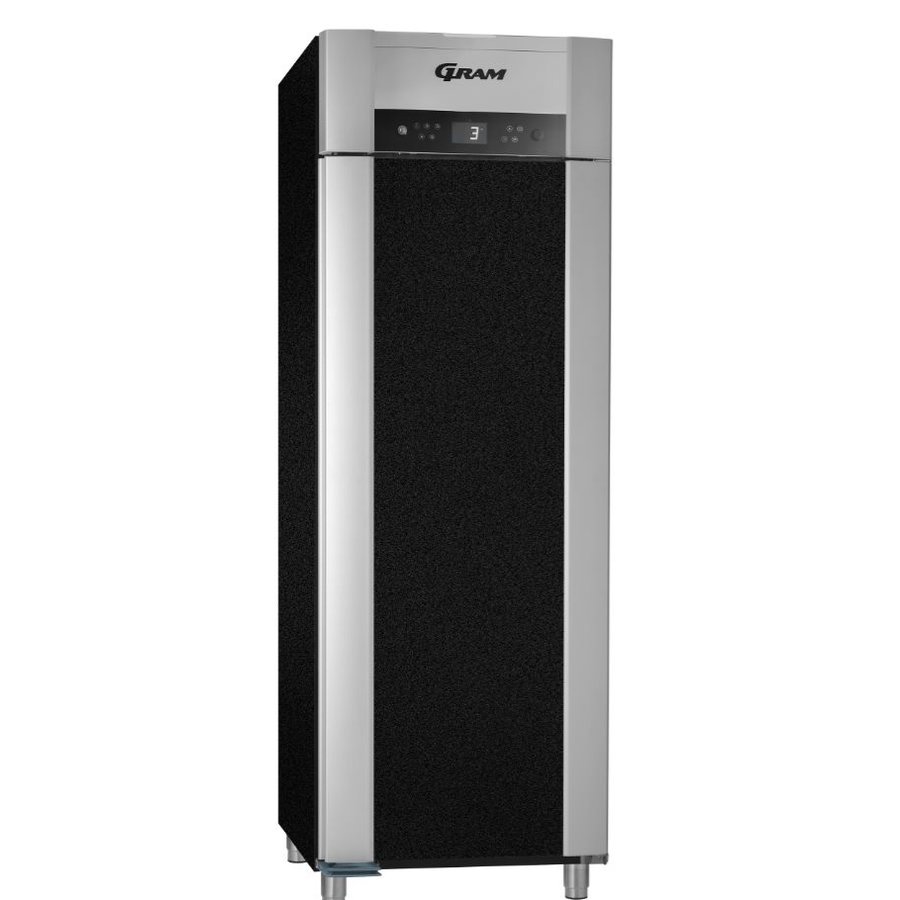 Gram stainless steel refrigerator single door black | 2/1 GN | 610 liters