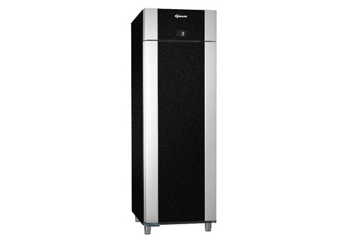  Gram Réfrigérateur en acier inoxydable à une porte noir | 2/1 GN | 610 litres 
