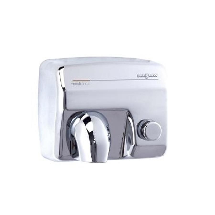 Sèche-mains haute brillance Saniflow bouton poussoir E88C